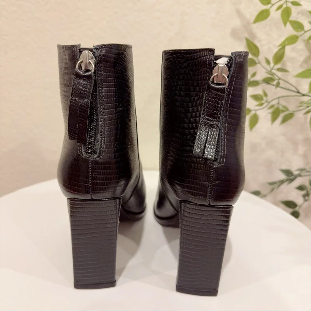 Kaanas Mizar Square Tip Slim High Heel Booties in Black NWOT Size 6M - Picture 5 of 12